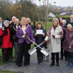 The Lord-Lieutenant, the Mayor of Warrington and Friends of Longbarn Park, Warrington at the planting of the tree from the Tree of Trees