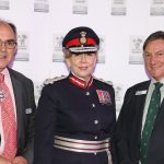 HM Lord Lieutenant, Lady Redmond with Tom O'Brien DL (Rt'd), Chair of the RFCA and Chance Wilson DL, Deputy CEO of the NWFRCA.